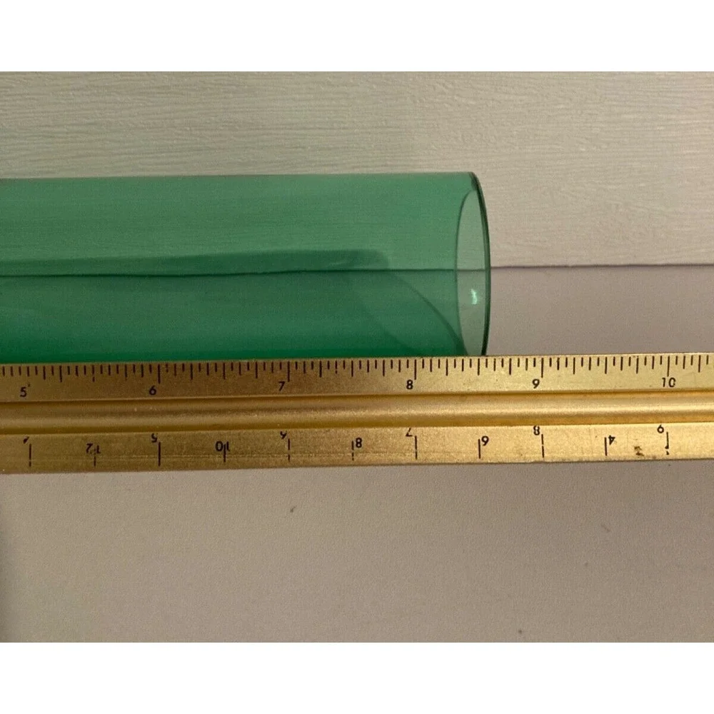 Green Cylindrical Bud Vase 8.75